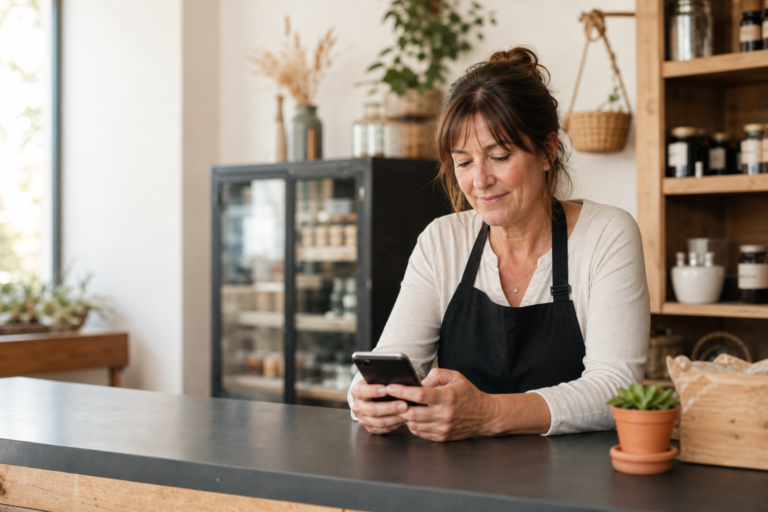 Propriétaire d'une PME locale qui répond à un avis Google